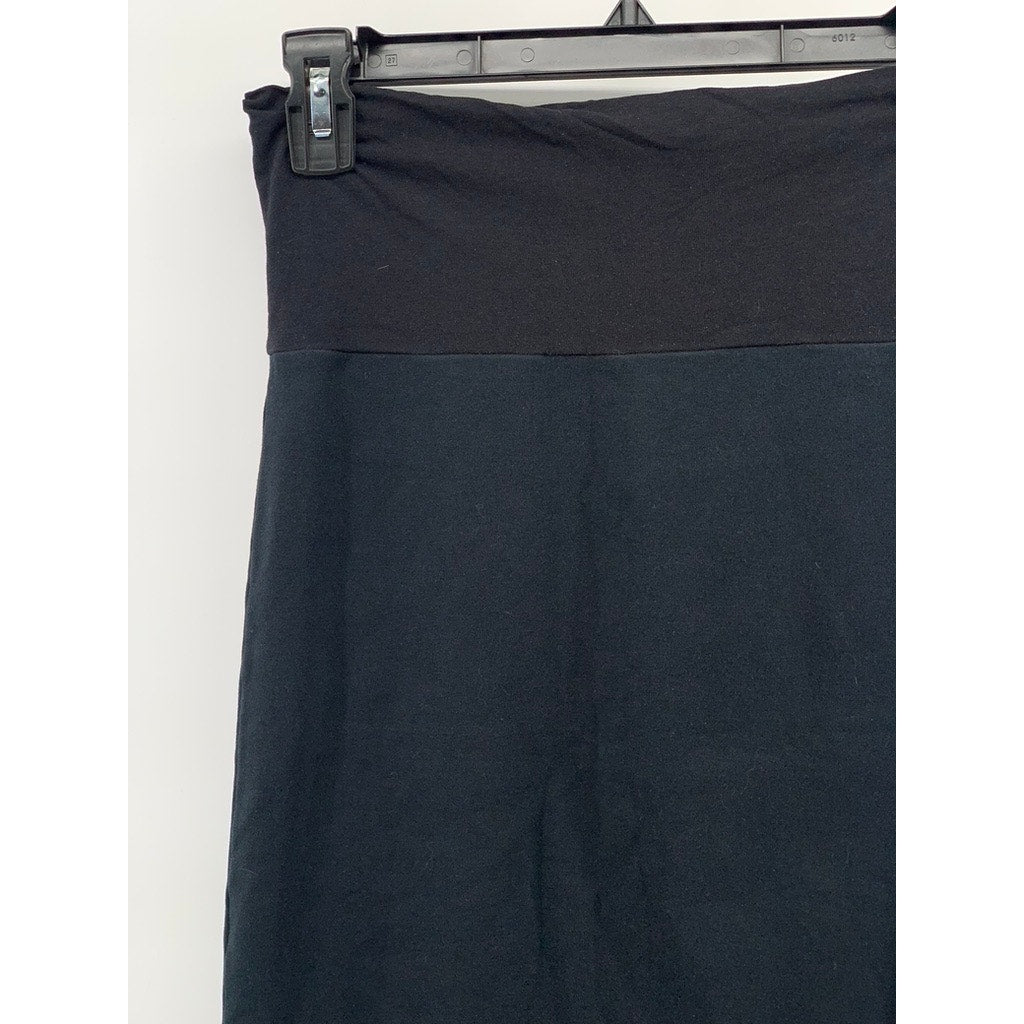 AMERICAN APPAREL Women's Black Stretch Pull-On Knee Length Bodycon Skirt SZ XS