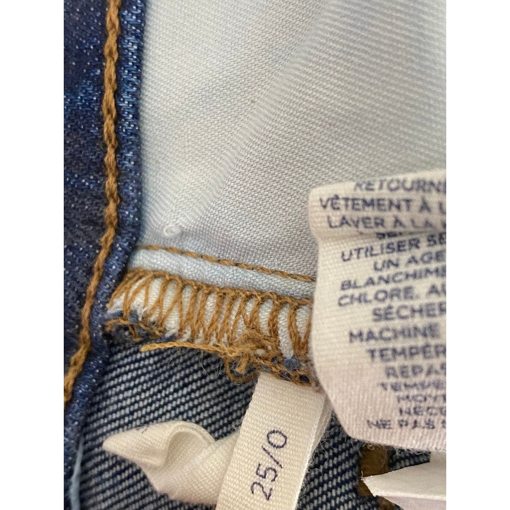 CASLON Women's Dark Blue Indigo Skinny-Leg Regular-Fit Five-Pocket Jean SZ 25/0