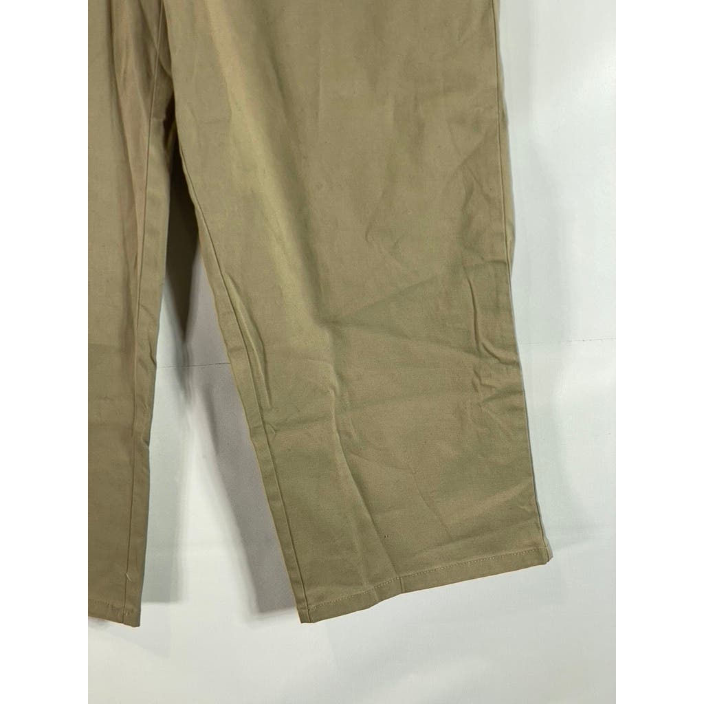 ASOS DESIGN Men's Tan Straight-Leg Pants SZ 34X30
