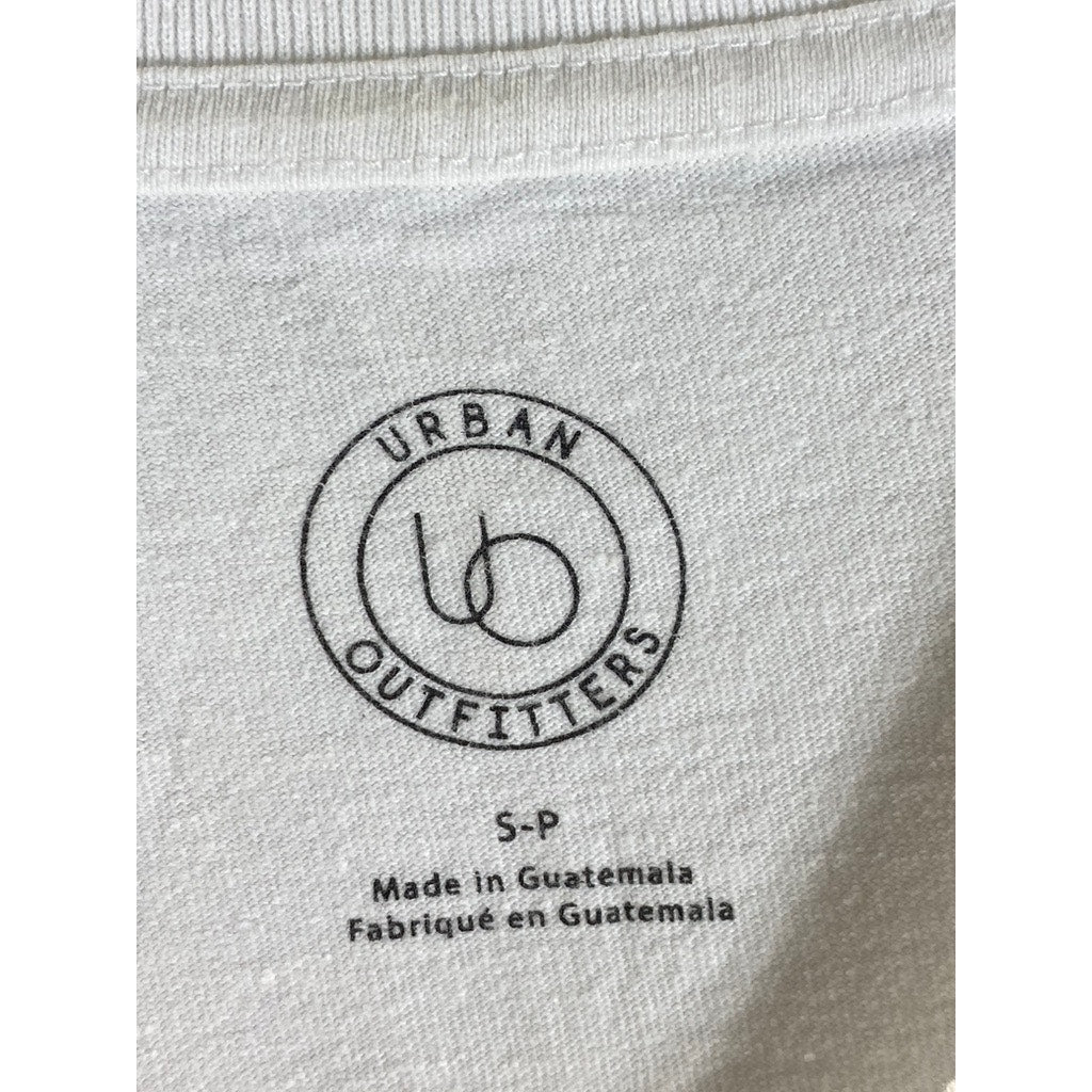 URBAN OUTFITTERS Women's White Crewneck Short Sleeve Best Friend Crop Top SZ S