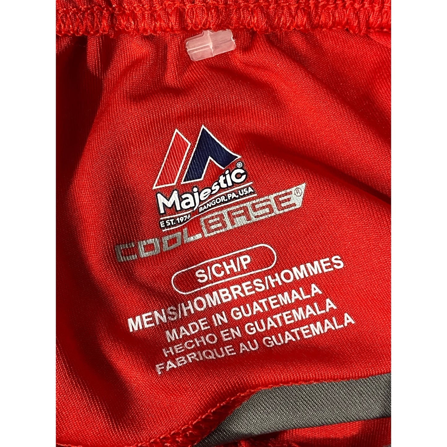 MAJESTIC Men's Red/Gray Los Angeles Angels Cool Base Pull-On Shorts SZ S