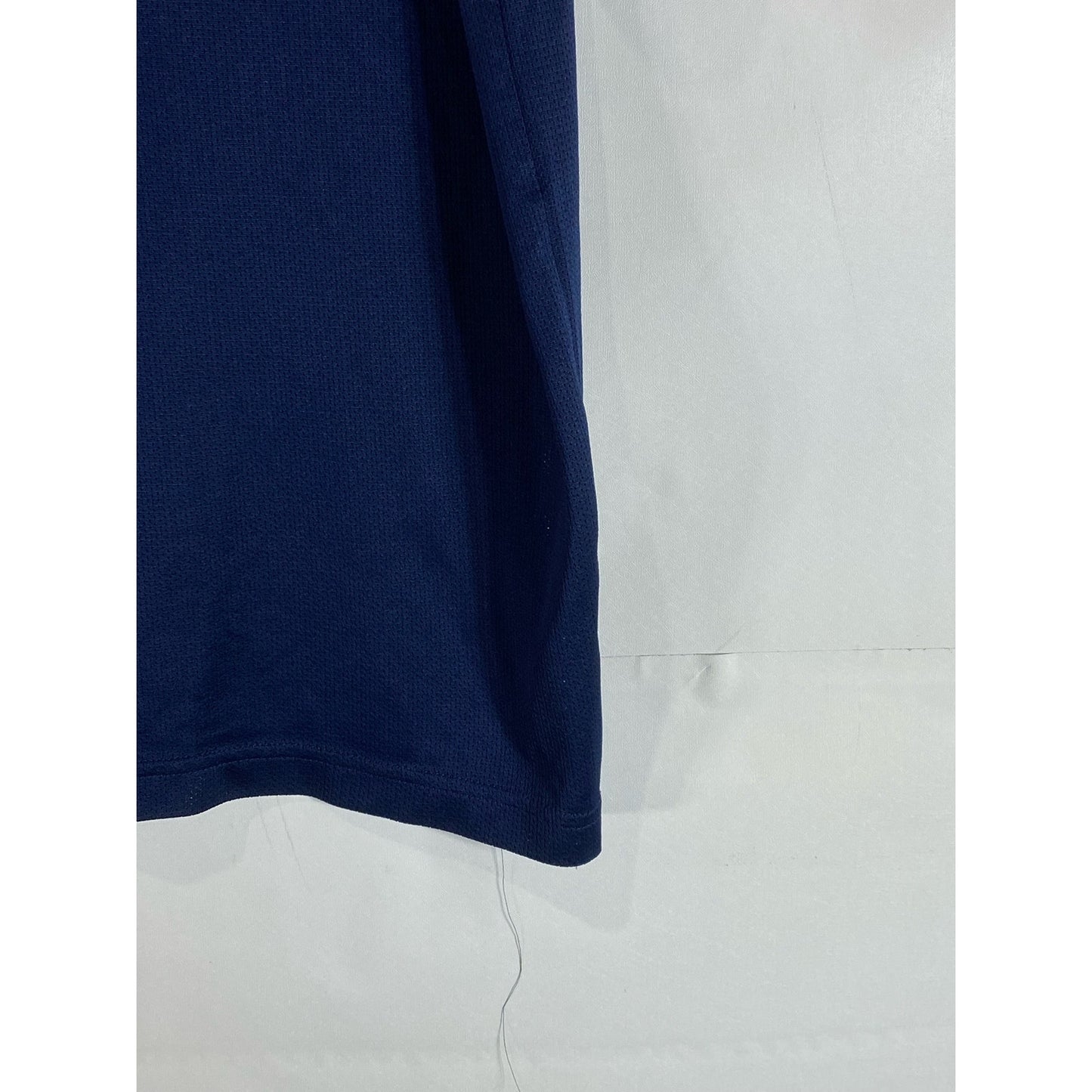 ADIDAS Men's Navy Vintage Crewneck Mesh Basketball Short Sleeve T-Shirt SZ M