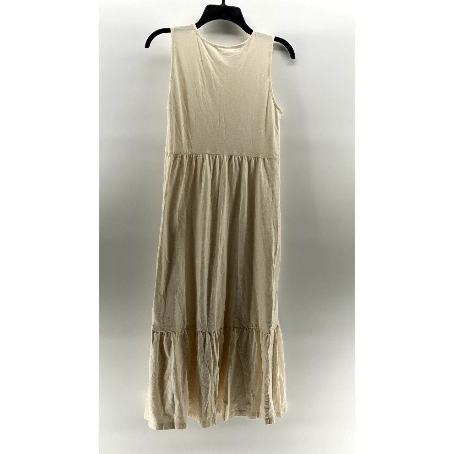 OLD NAVY Women's Creme De La Creme Crewneck Tiered Sleeveless Midi Dress SZ S