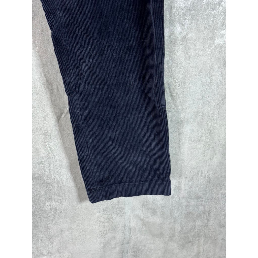 BROOKS BROTHERS Men's Navy Milano Regular-Fit Corduroy Pants SZ 36X30