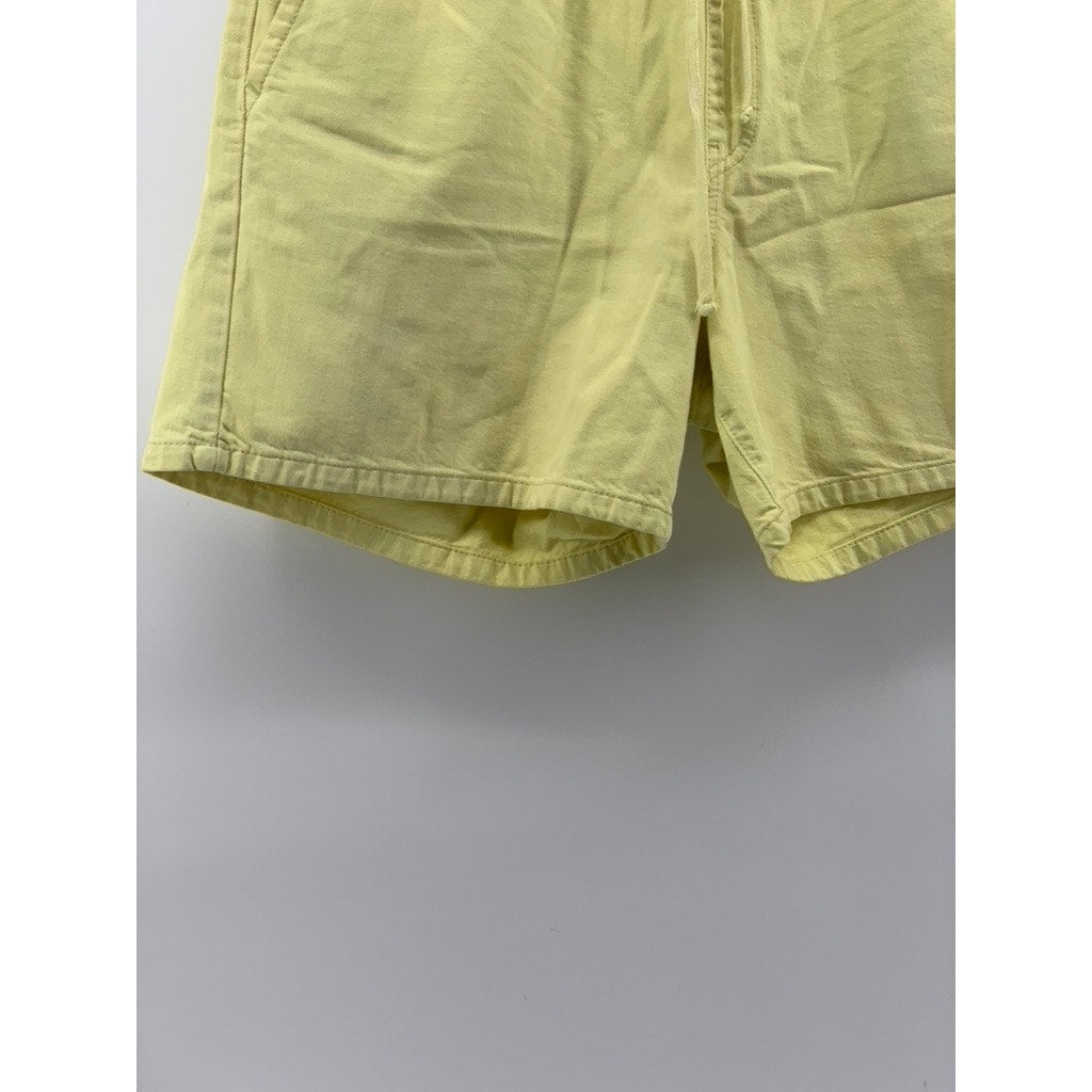 BDG Urban Outfitters Women's Yellow Denim Relaxed-Fit Drawstring Shorts SZ M