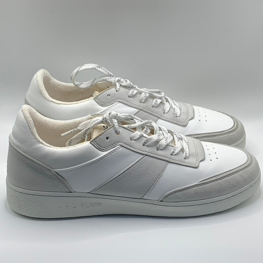 A.P.C. Unisex Men's Plain Minimalist Low Top Gray/White Sneakers SZ 44 US 11