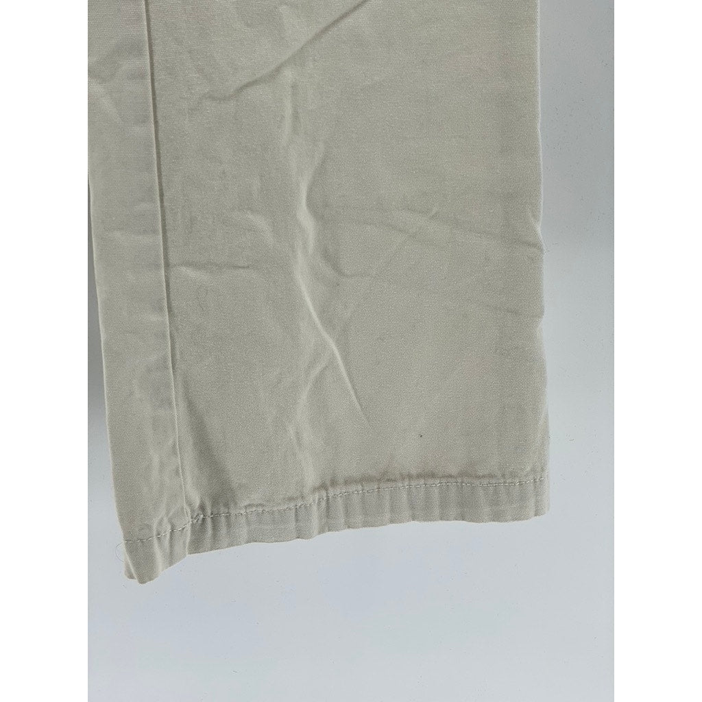 AEROPOSTALE Women's Off-White Low-Rise Flare Utility Cargo Pants SZ M