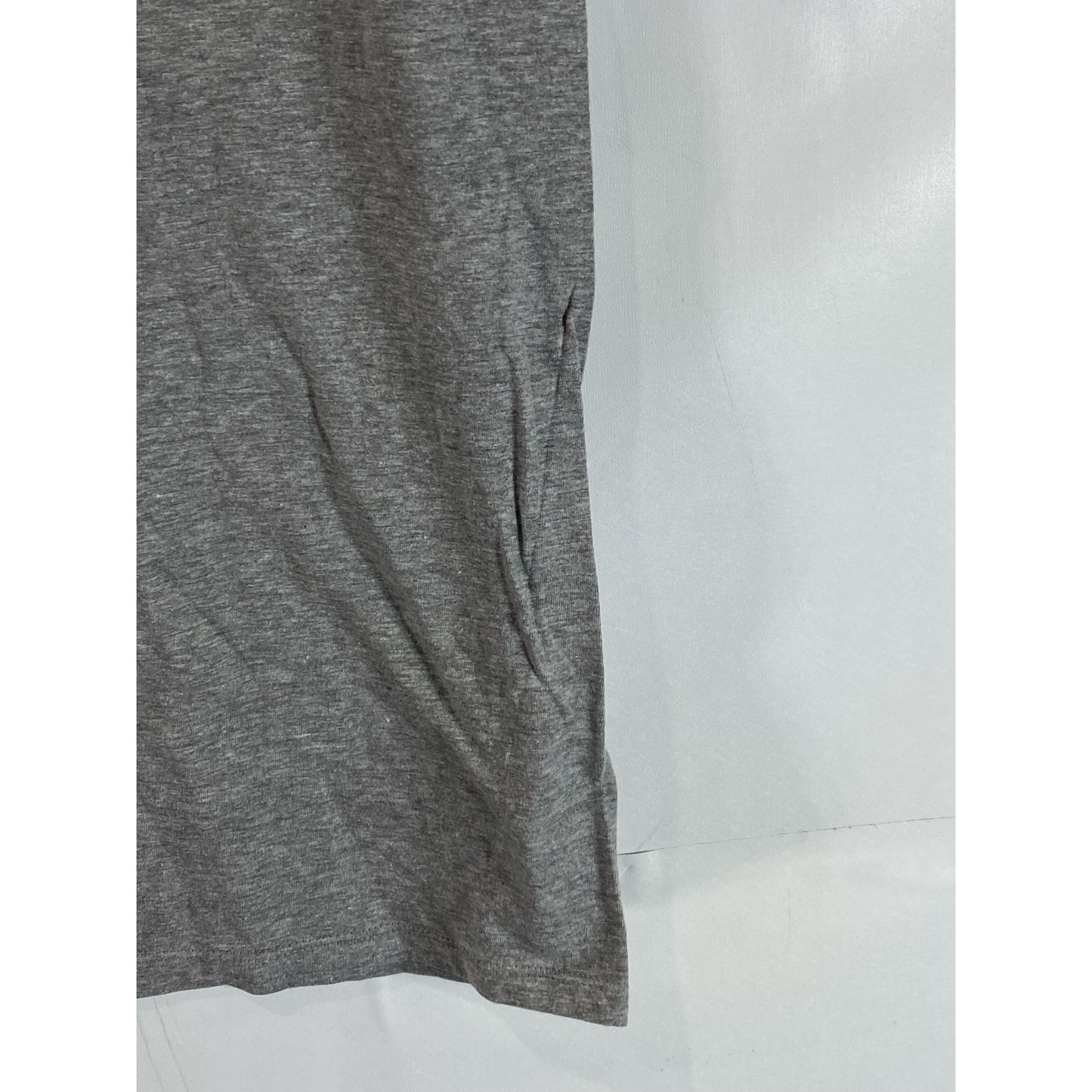 NIKE Men's Gray Crewneck Athletic-Cut Short Sleeve Shirt SZ L