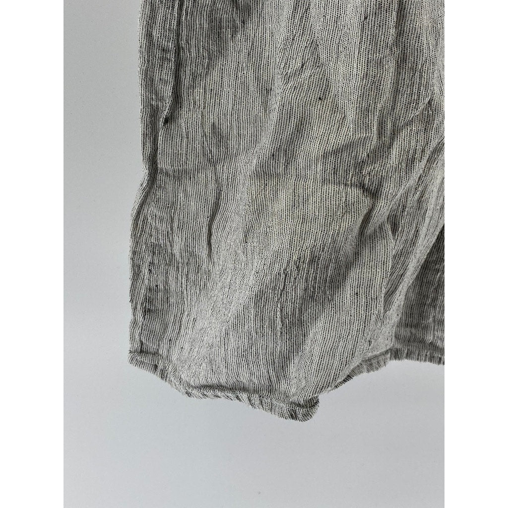 EILEEN FISHER Women's Gray Button-Up Short Sleeve Knee Length Shirt Dress SZ S