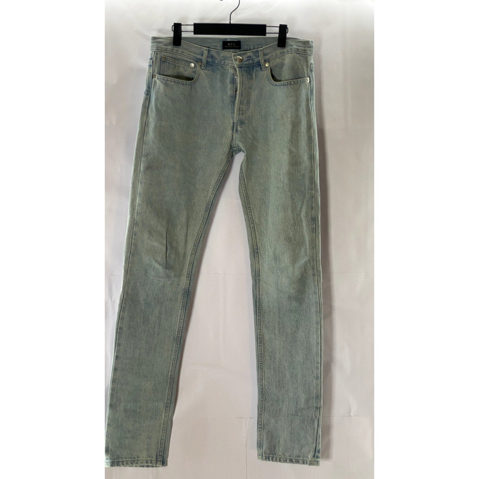A.P.C. PETIT NEW STANDARD Men's Light Blue Slim Tapered Five-Pocket Jean SZ 30