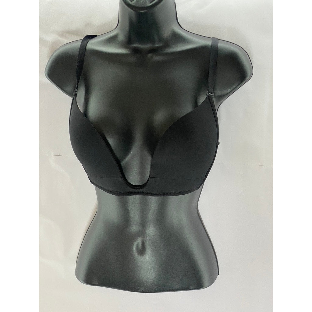 EXCLUSIVE OF TRIMS Women's Black Strap Scooped Bra SZ 36 C