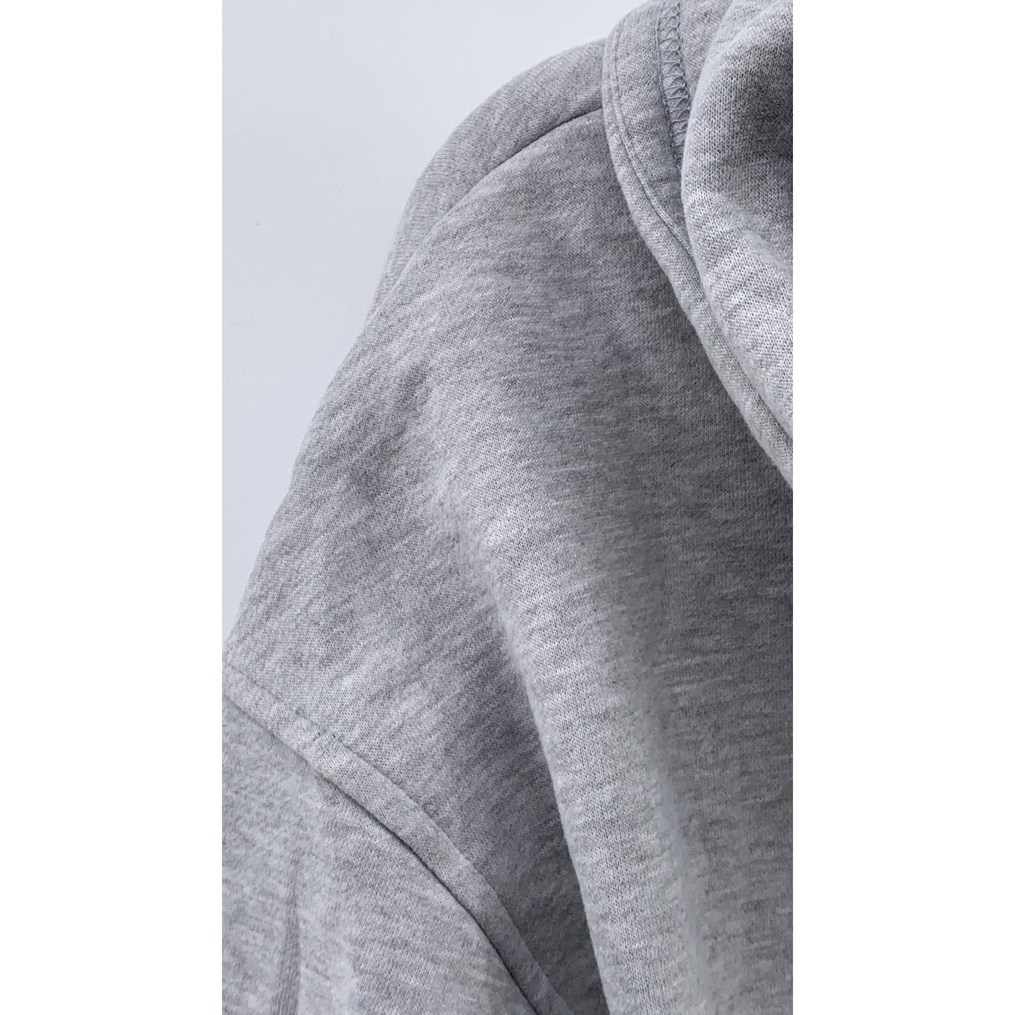 ANRABESS Women's Light Gray Fleece Drop Shoulder Pullover Hoodie SZ M