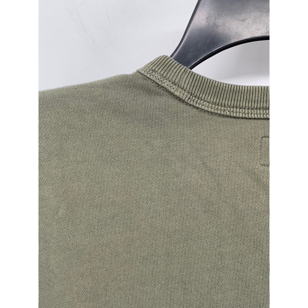 J.CREW Men's Tall Vintage Olive Green Crewneck Long Sleeve Sweatshirt SZ MT
