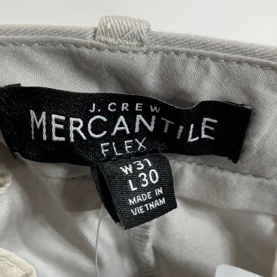 J.CREW Men's Light Gray Mercantile Flex Slim-Fit Four-Pocket Pants SZ 31X30