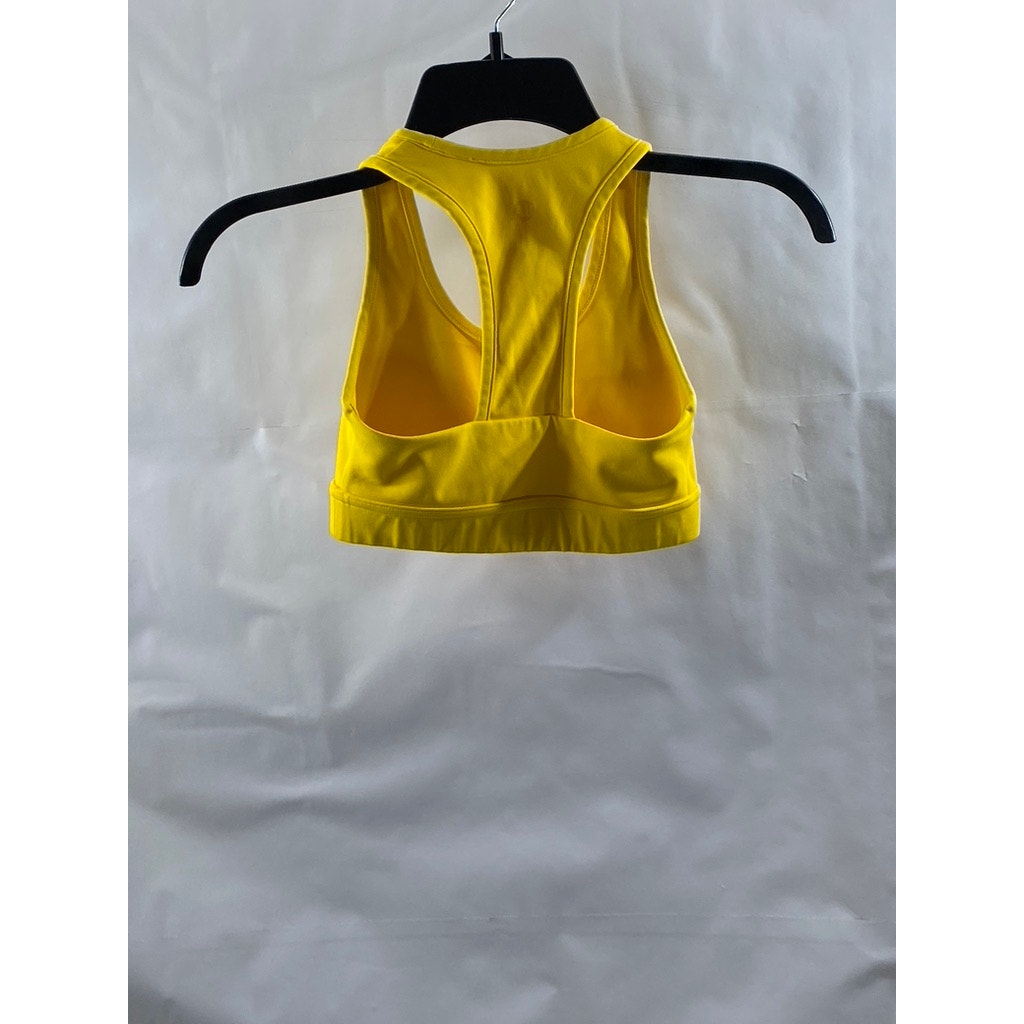 ALL ACCESS Women's Yellow Racerback Pullover Sports Bra SZ XS