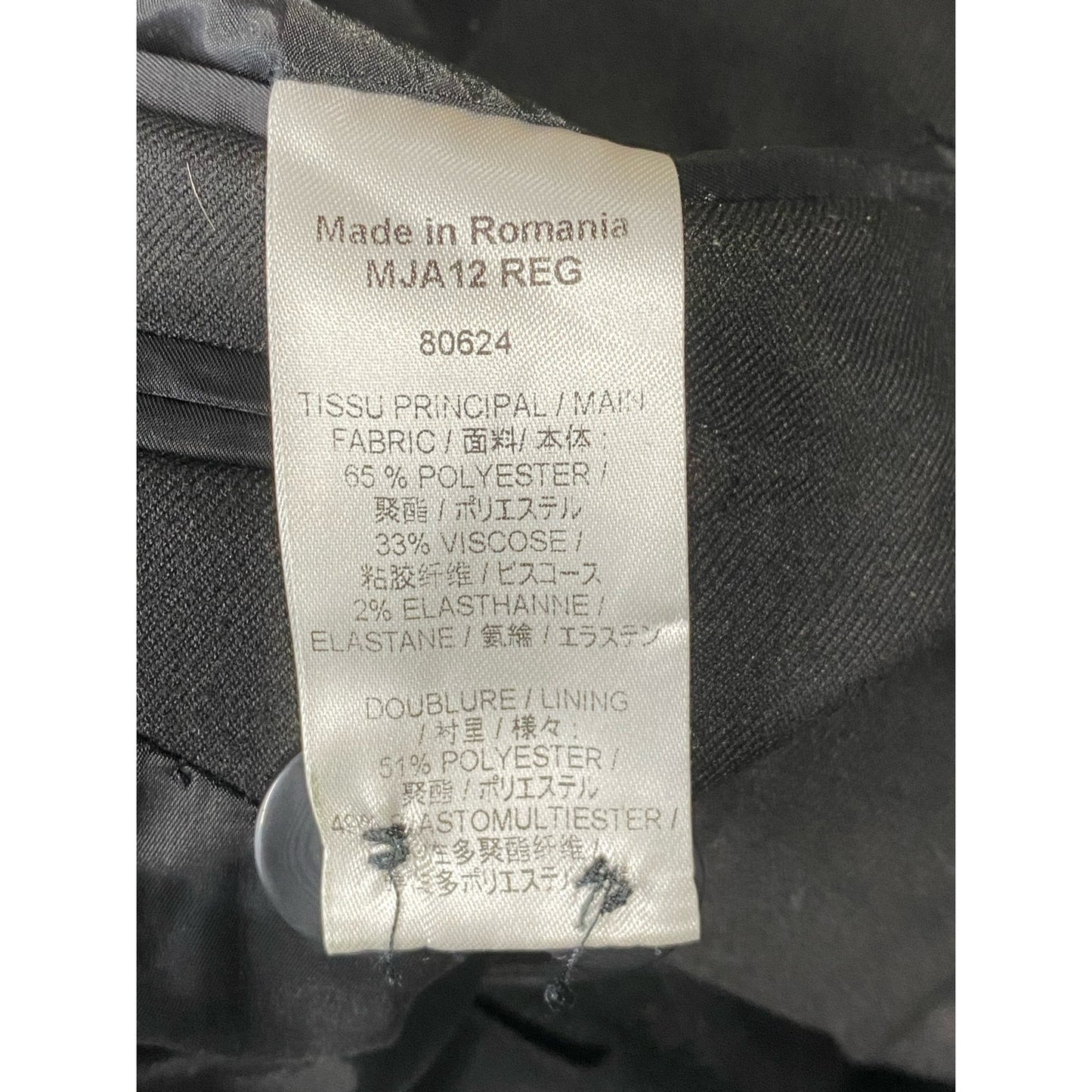 TIFFANY & CO Wardrobe Men's Solid Black Two-Button Blazer SZ 42R