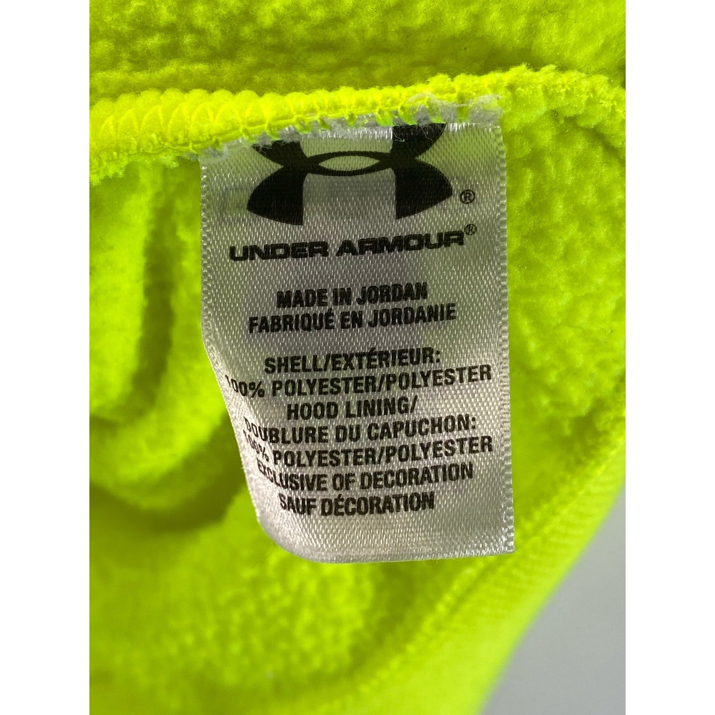 UNDER ARMOUR Women's Neon Lime Green UA Storm Semi-Fitted Pullover Hoodie SZ M