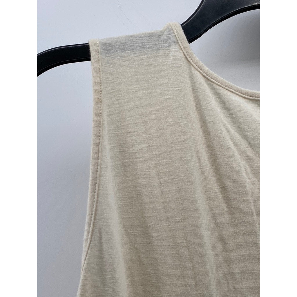OLD NAVY Women's Creme De La Creme Crewneck Tiered Sleeveless Midi Dress SZ S