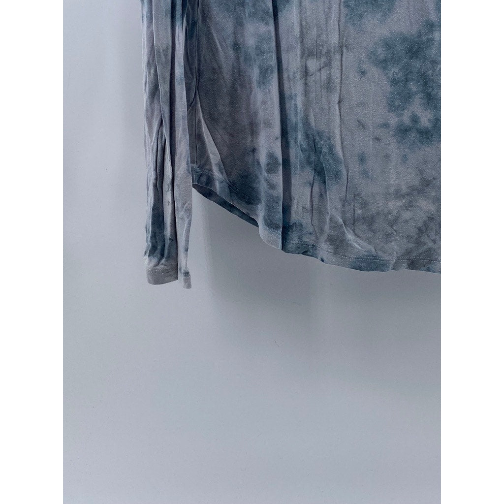 AMERICAN EAGLE Women's Blue Tie-Dye Soft & Sexy Crewneck Long Sleeve Top SZ S