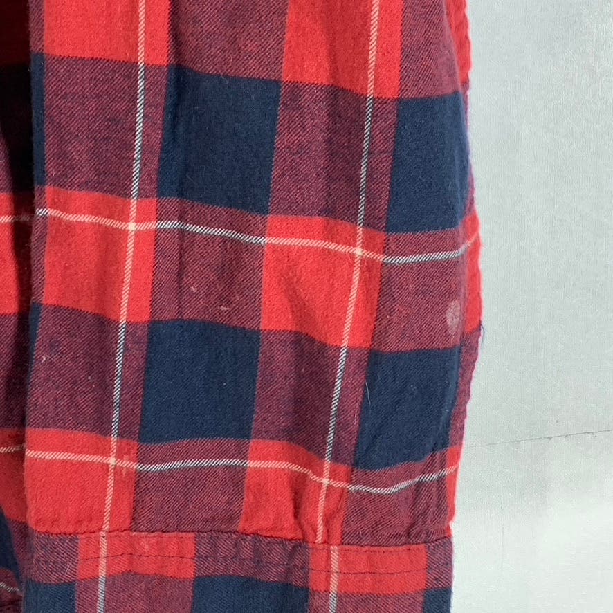 GOODFELLOW & CO Men's Blue/Red Plaid Standard Fit Button-Up Shirt SZ XL