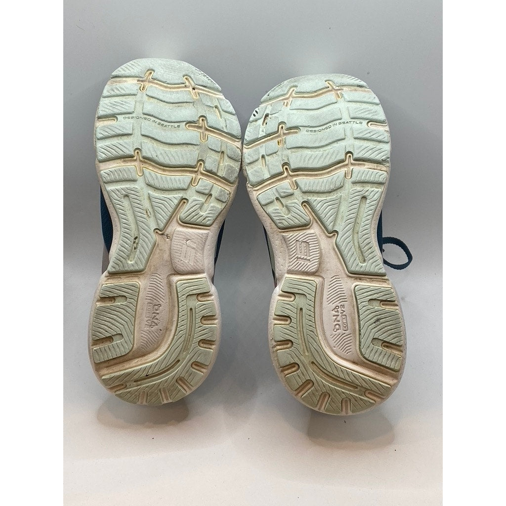 BROOKS Women's Blue Mesh Lace-Up Round Toe Active Running Shoes SZ 7