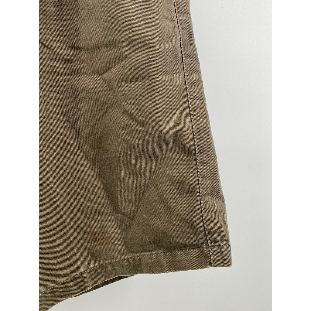 TIMBER CREEK BY WRANGLER Men's Vintage Tan Regular-Fit Pleated Shorts SZ 38