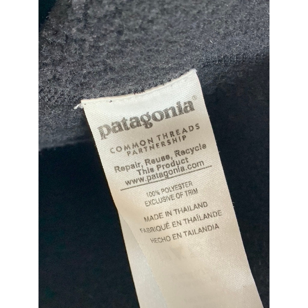 PATAGONIA Women's Black Quarter-Zip Fleece Pullover Sweater SZ L