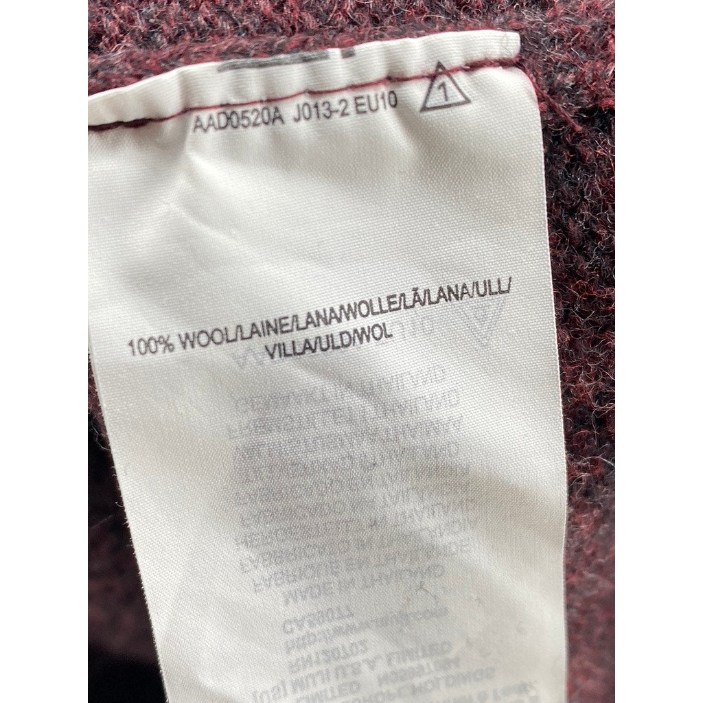 MUJI Men's Heather Burgundy Wool Crewneck Pullover Sweater SZ L