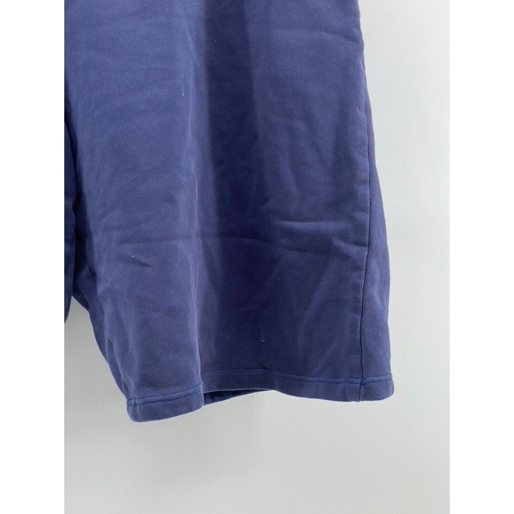 ADIDAS Men's Navy Blue Vintage Pull-On Casual Sweat Shorts SZ L
