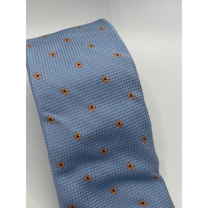 JOHN. W NORDSTROM Men's Light Blue/Orange Floral Silk Tie OS