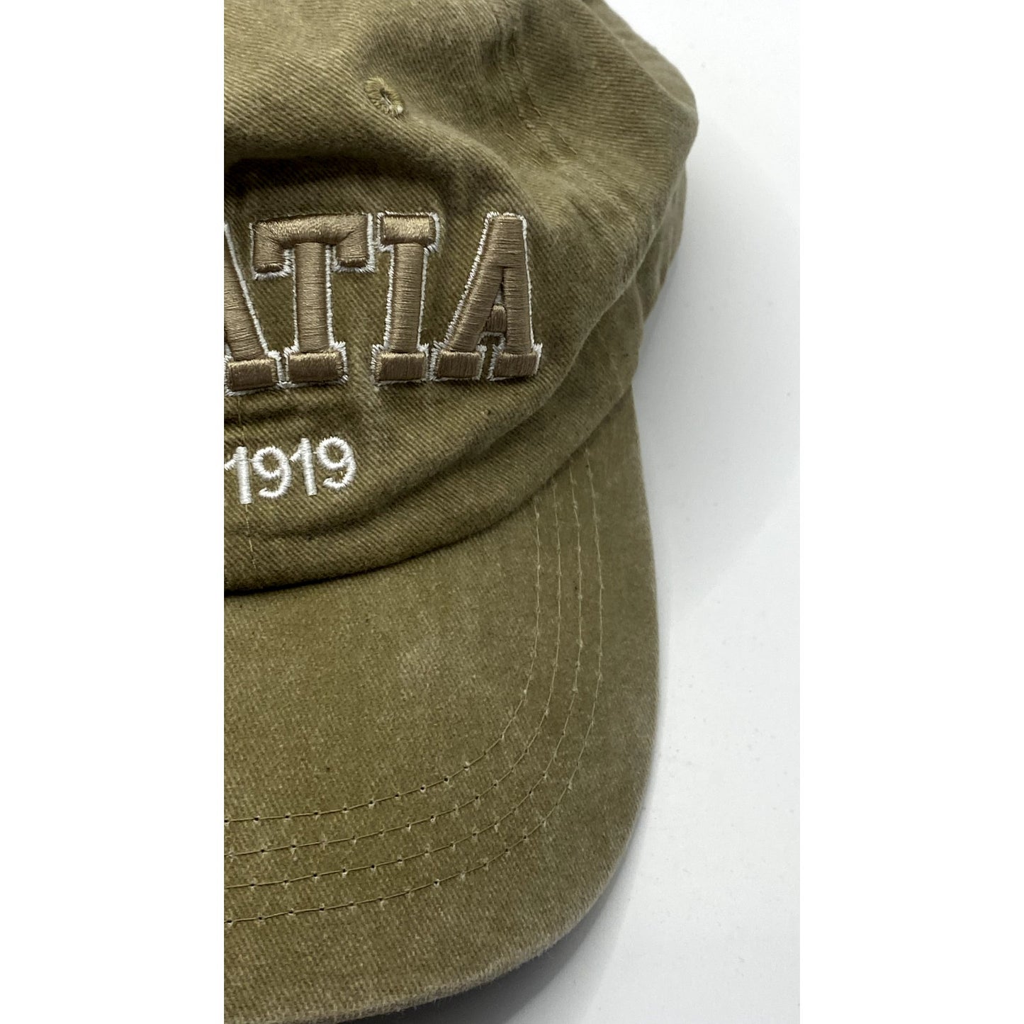 AQUA DI MARE Men's Tan Croatia Embroidered Adjustable Baseball Cap SZ OS
