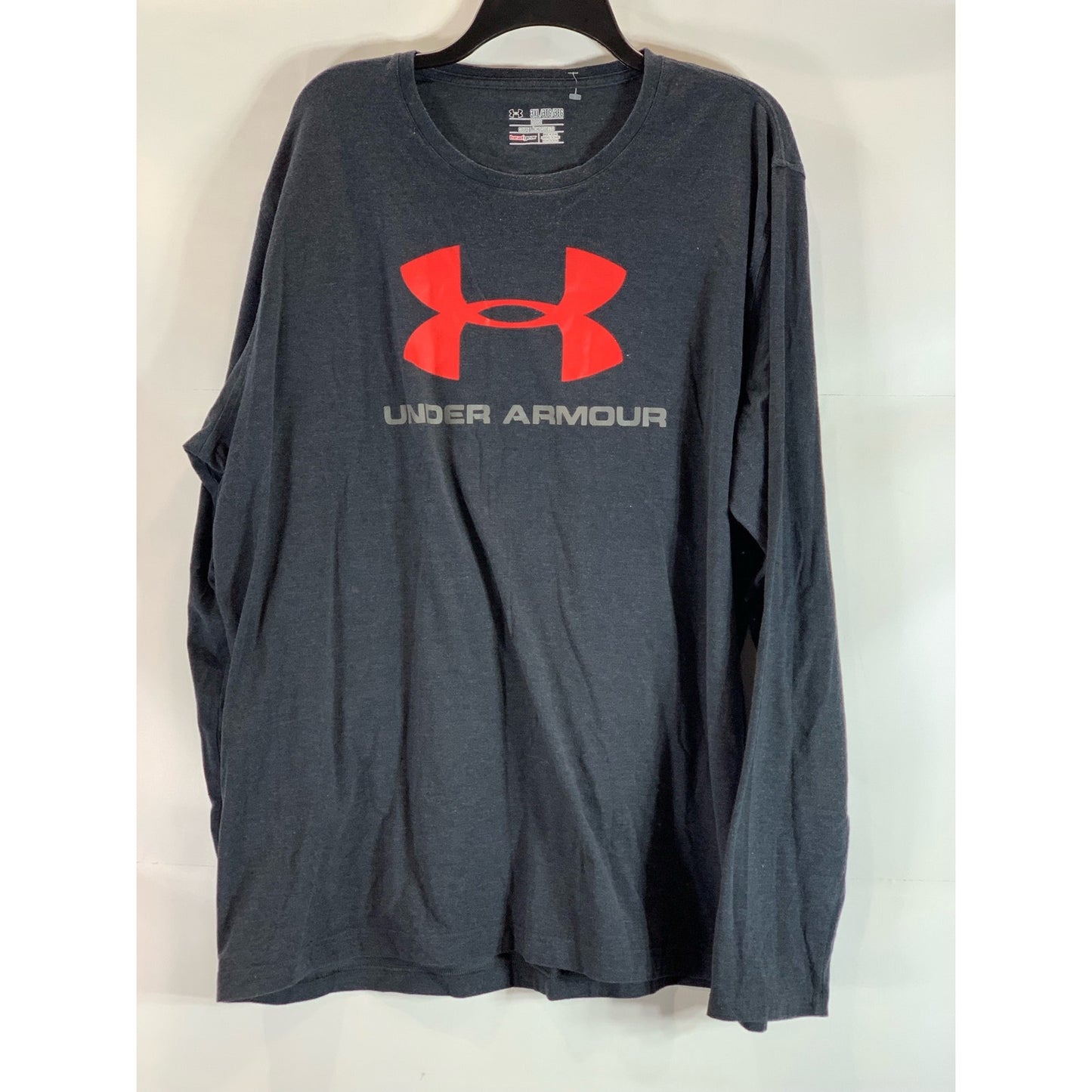 UNDER ARMOUR Men's Charcoal Loose-Fit Graphic Crewneck Long Sleeve T-Shirt SZ3XL
