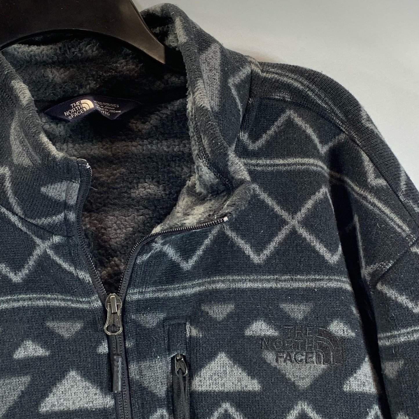 THE NORTH FACE Men's Black/Gray Novelty Gordon Lyon Quarter-Zip Sweater SZ 2XL