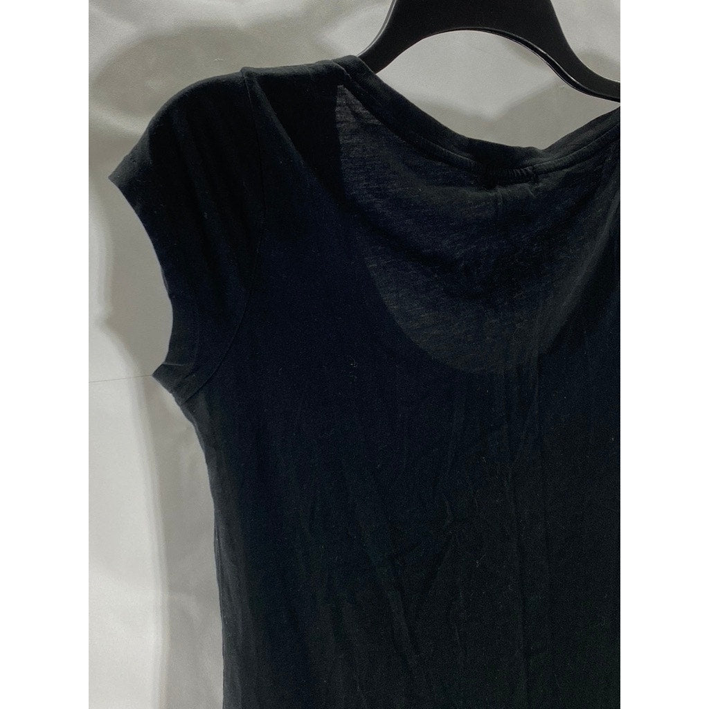 OLD NAVY Women's Black Jack Premium Scoop-Neck Short Sleeve Top SZ XS