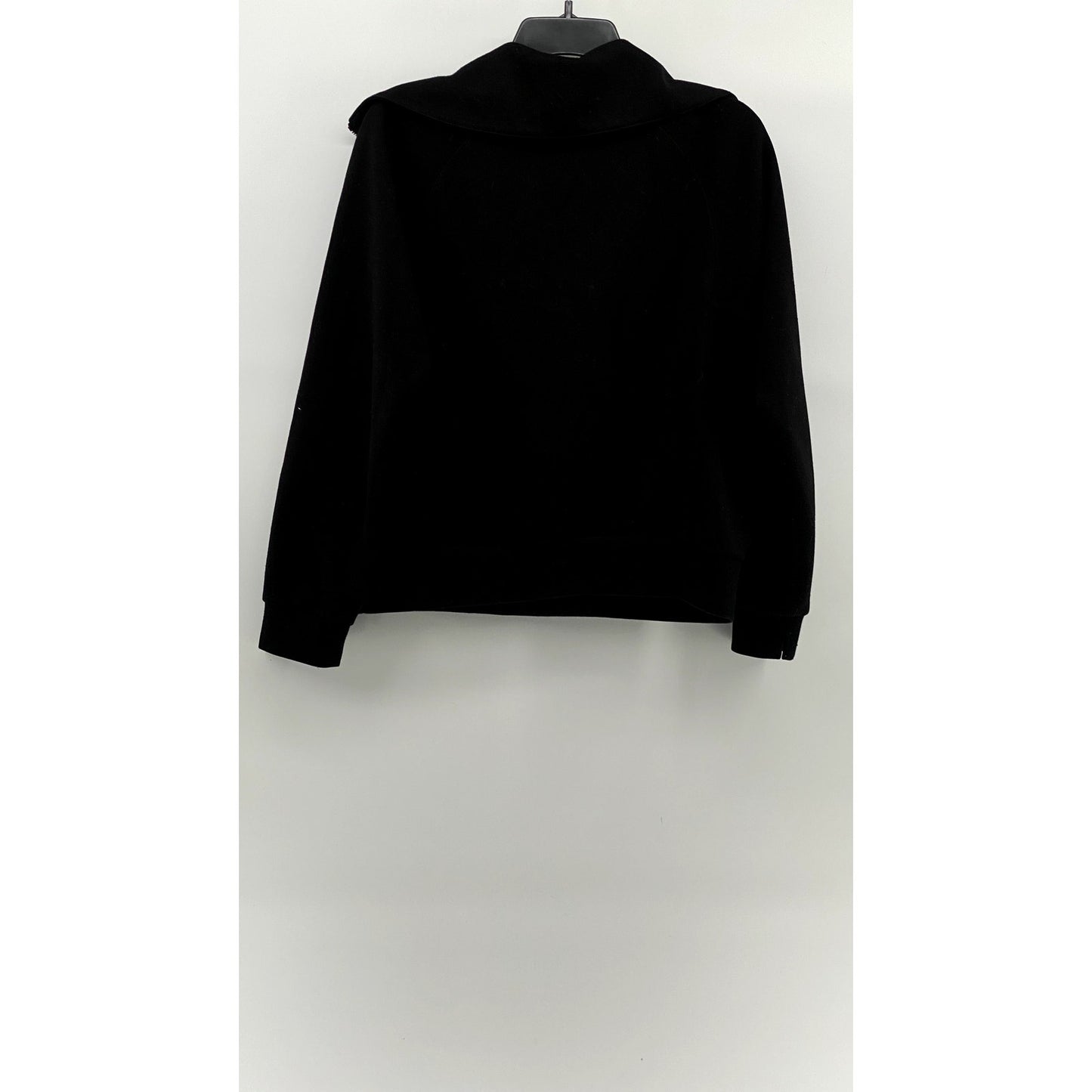 ANRABEES Women's Black Solid Half-Zip Long Sleeve Soft Lounge Sweater Top SZ S
