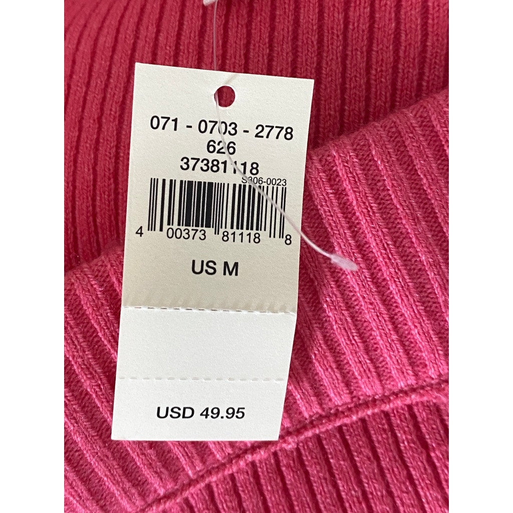 AERIE Women's Dark Pink Take Charge Pull-On Ribbed Flare Sweater Mini Skirt SZ M