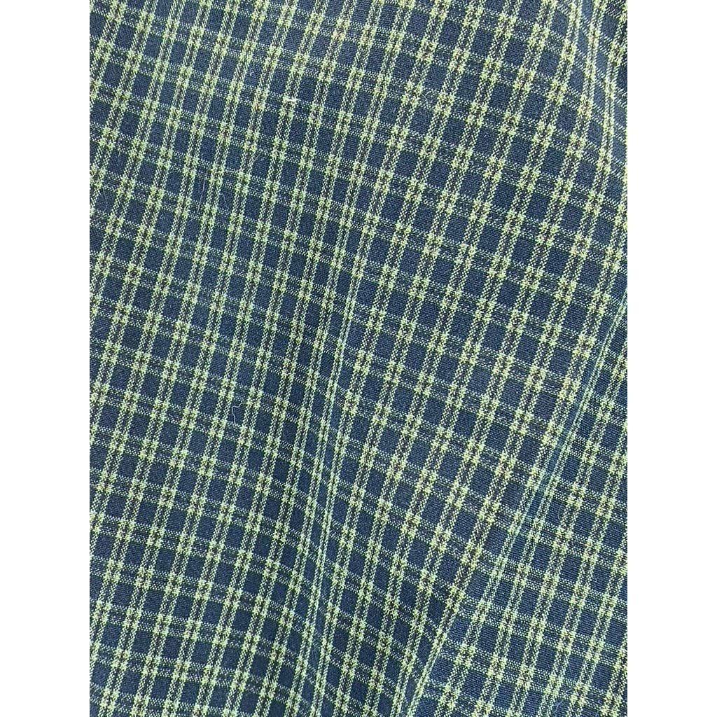 ASOS DESIGN Men's Navy/Green Micro Check Tapered Smart Trousers SZ 34X34