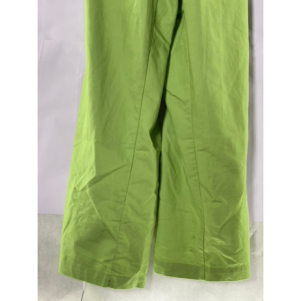 HOUSE OF SUNNY Women's Green Button-Front Elbow Sleeve Coverall Jumpsuit SZ 10