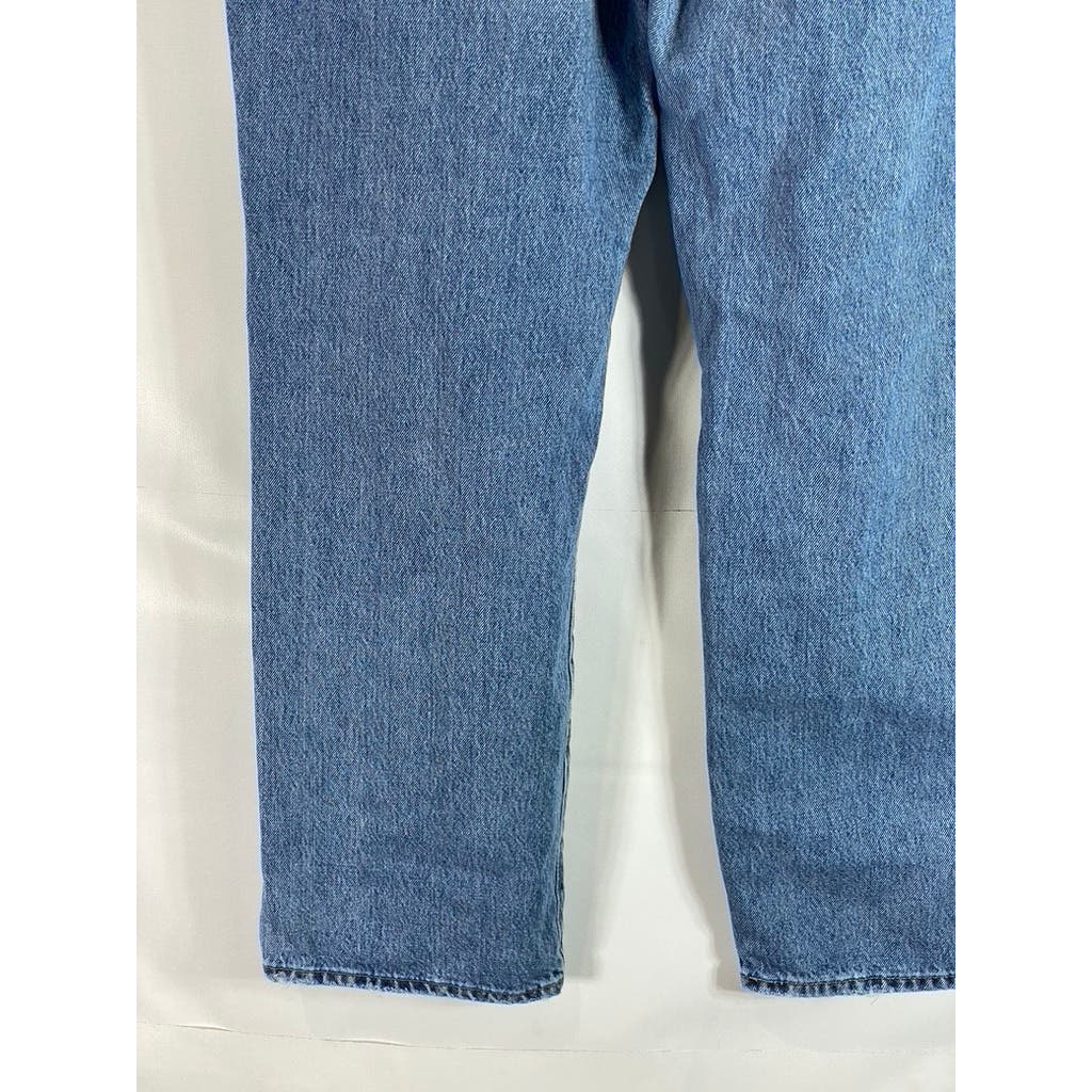 LEVI'S Women's Medium Indigo Distressed Mid-Rise 94' Baggy Jeans SZ 32