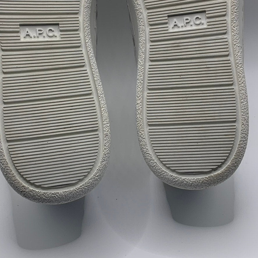 A.P.C. Unisex Men's Plain Minimalist Low Top Gray/White Sneakers SZ 44 US 11