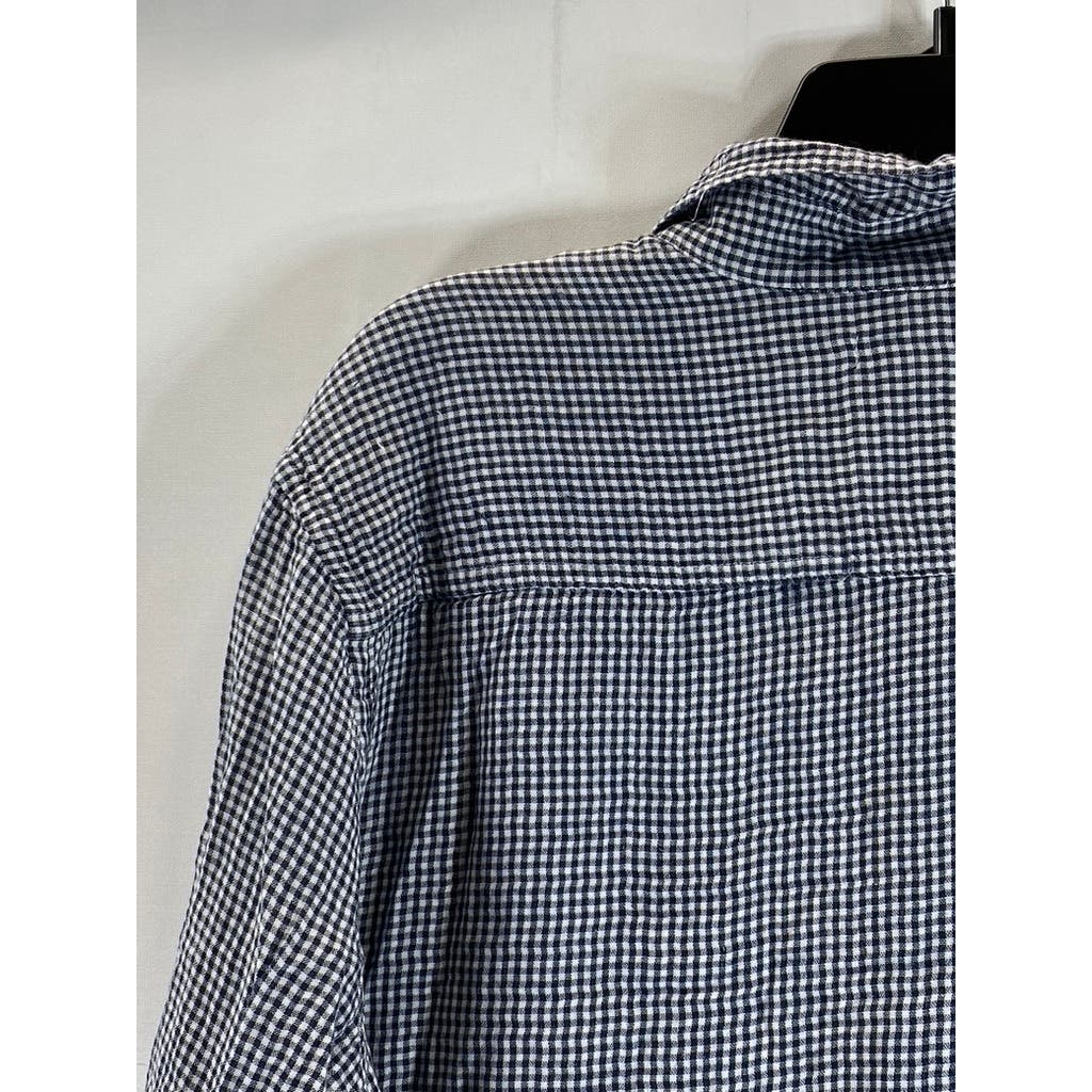 BDG Urban Outfitter Men's Black/White Gingham Button-Up Long Sleeve Shirt SZ L
