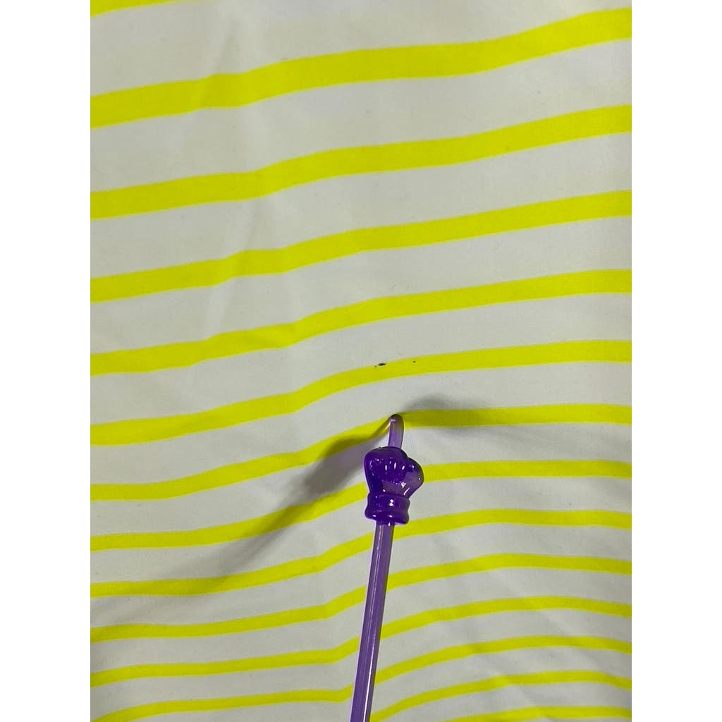 JUDE CONNALLY Women's Yellow/White Striped Beth Crewneck Mini Dress SZM