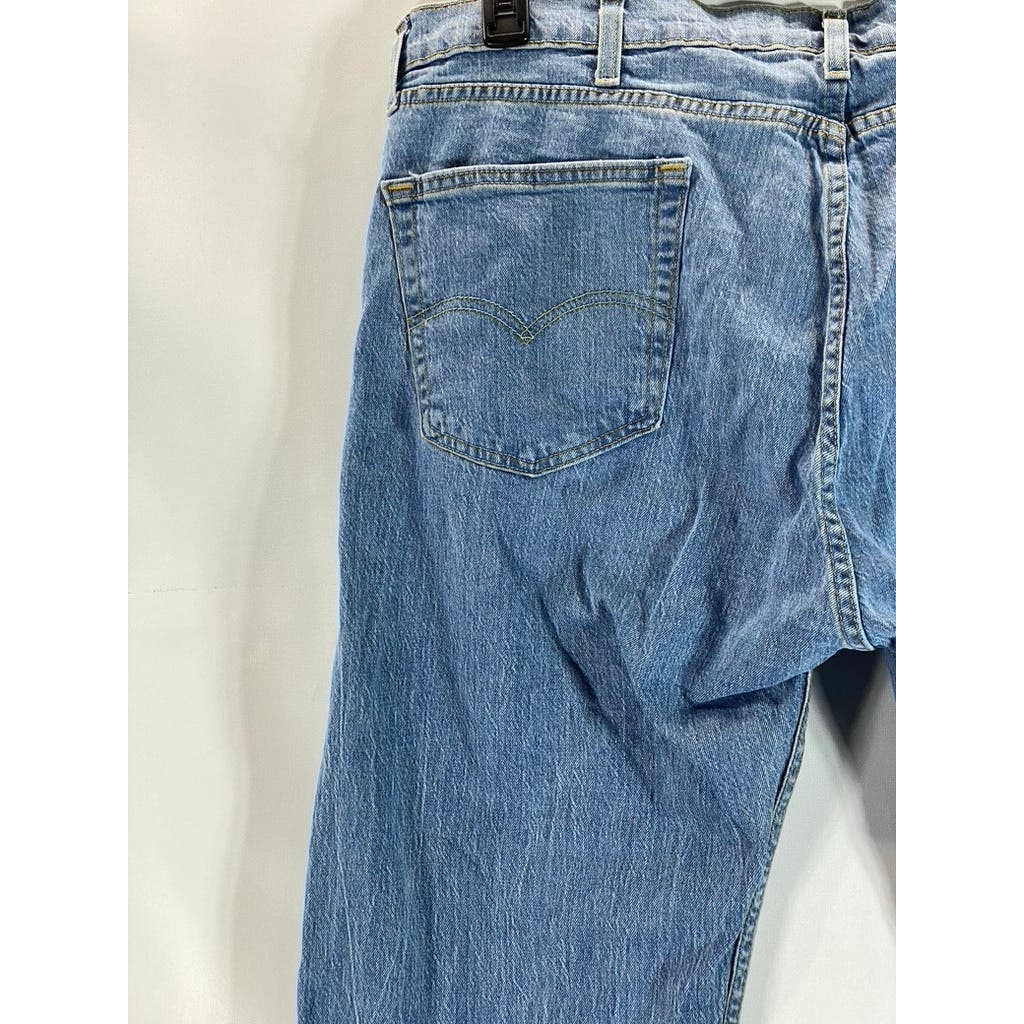 LEVI'S Men's Blue 505 Regular-Fit Five-Pocket Denim Jeans SZ 38X32