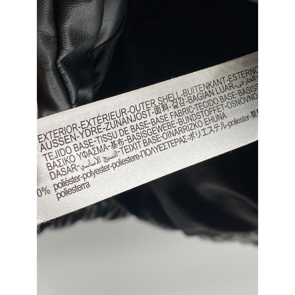 ZARA Women's Black Zip-Up Stand Collar Long Sleeve Puffer Jacket SZ XS