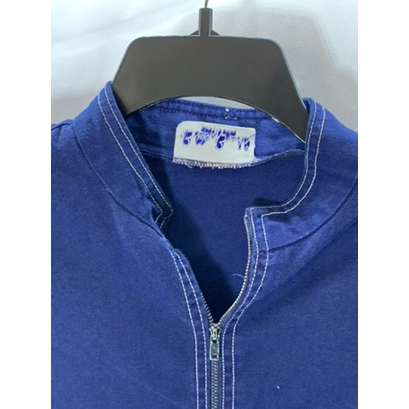 BOBBIE BROOKS Women's Denim Zip-Up Drawstring Hem Shirt Jacket SZ S