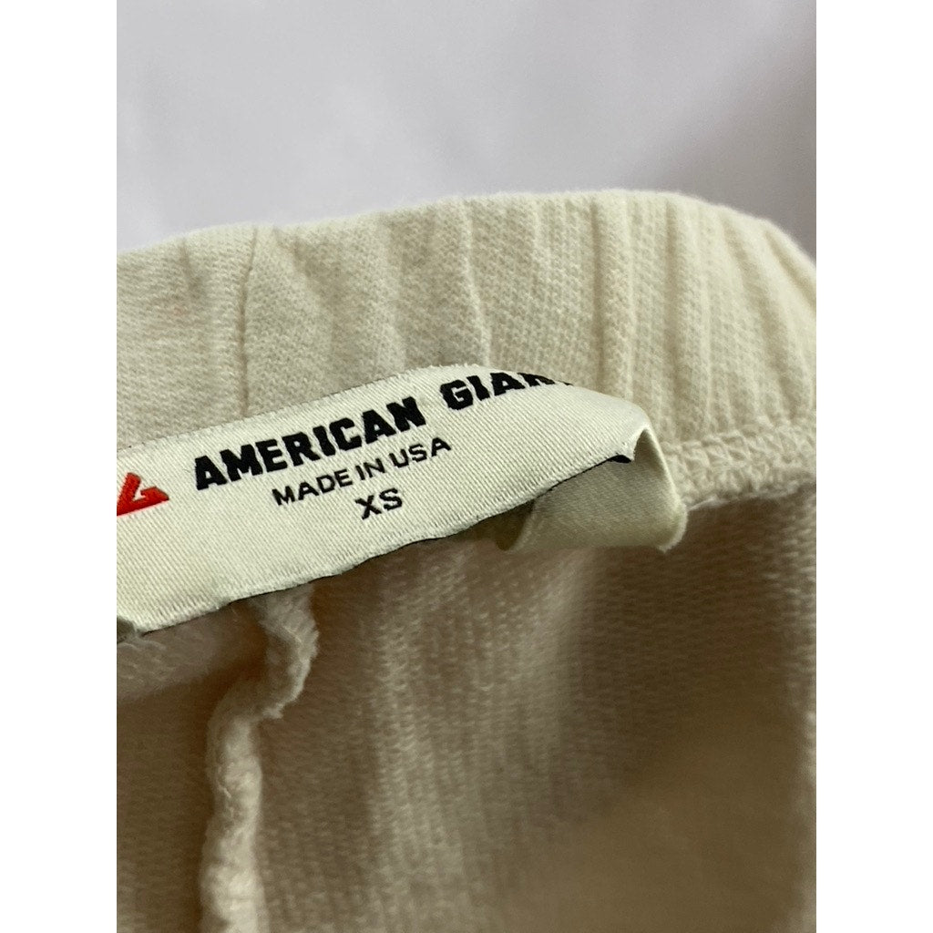 AMERICAN GIANT Women's Beige Elastic-Waist Pull-On Casual Sweatpants SZ XS