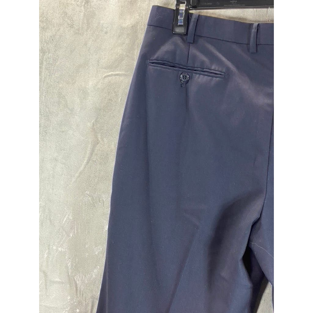 FELLINI UOMO Men's Navy Straight-Leg Suit Pants 36R