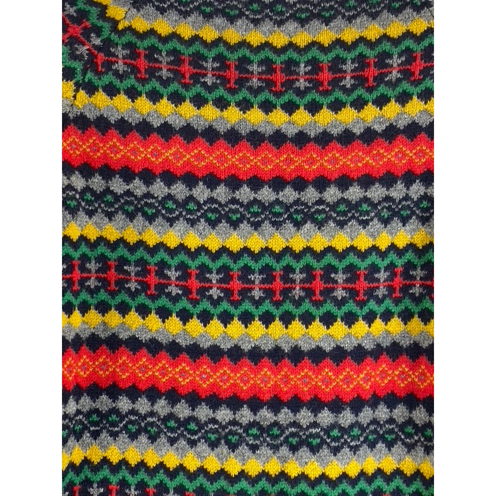 J.CREW Men's Multicolor Crewneck Lambs Wool Knit Long Sleeve Sweater SZ S