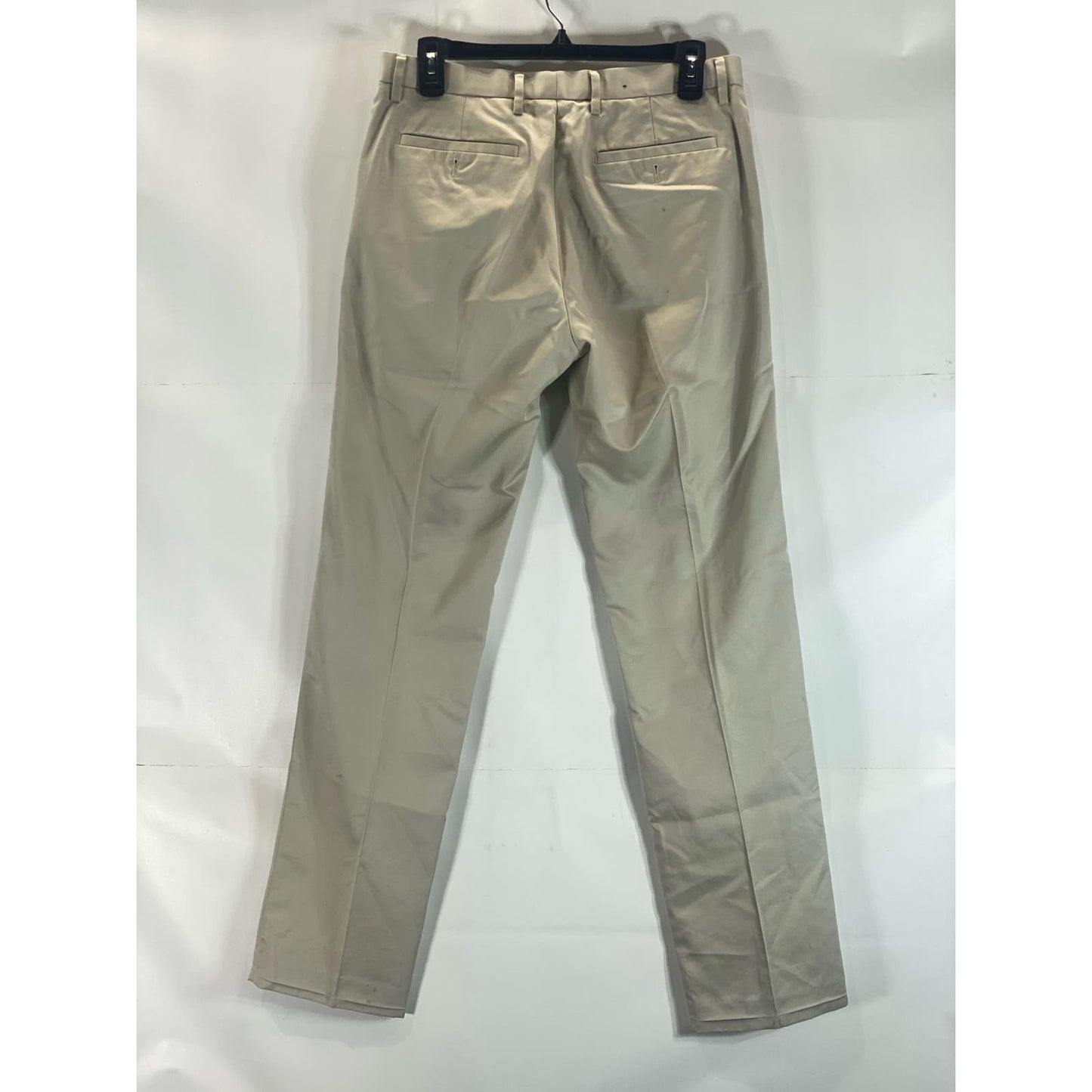 BANANA REPUBLIC Men's Beige Modern Slim-Fit Non-Iron Flat Front Pants SZ 30x32