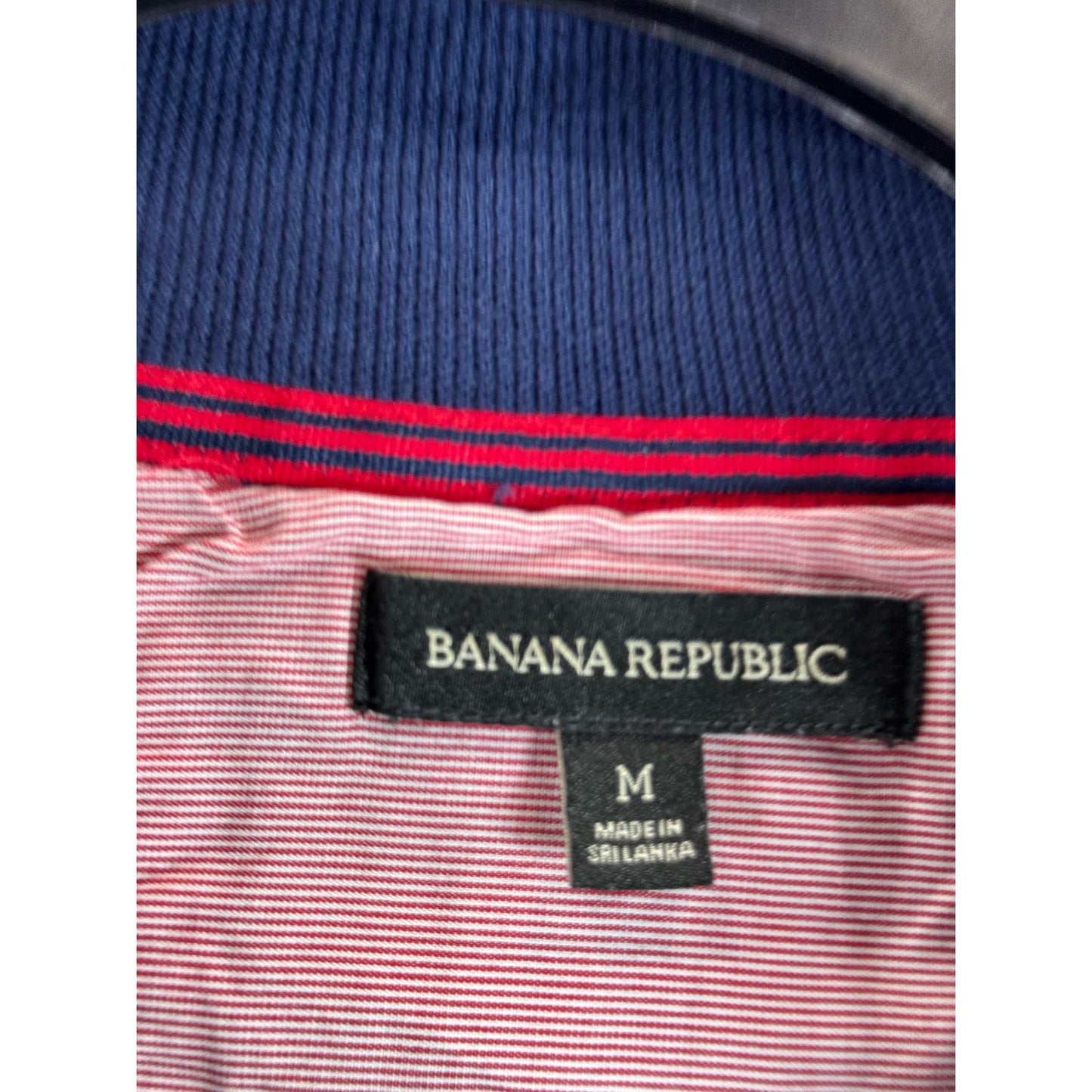 BANANA REPUBLIC Men's Navy Star Quarter-Zip Elbow-Patch Pullover Sweater SZ M